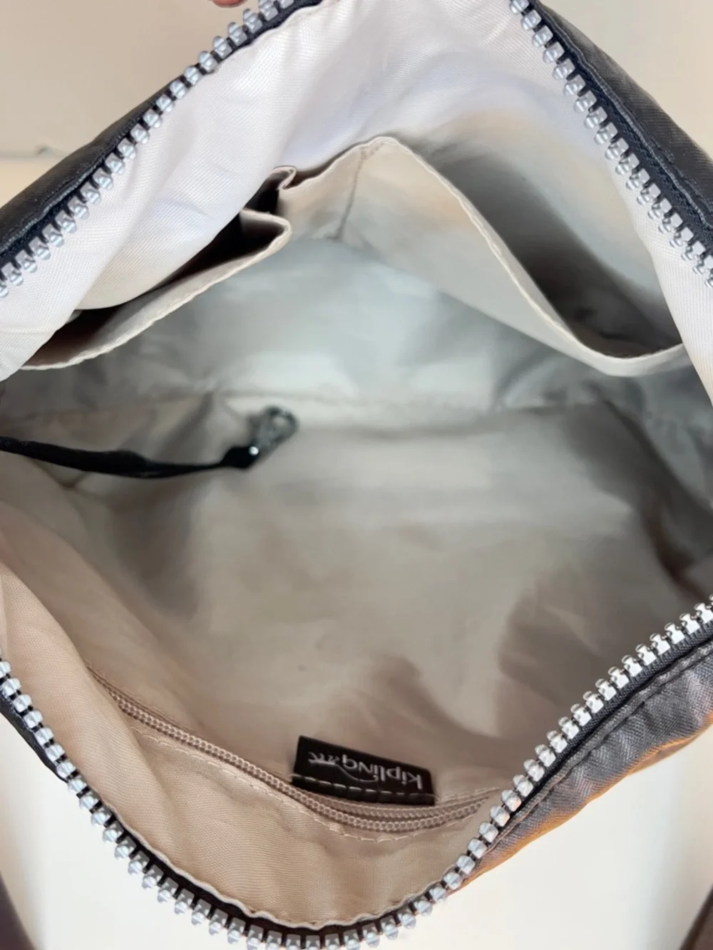 Kipling Black Nylon Messenger Crossbody